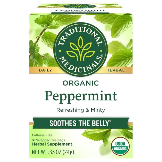 Traditional Medicinal Peppermint Tea Box.