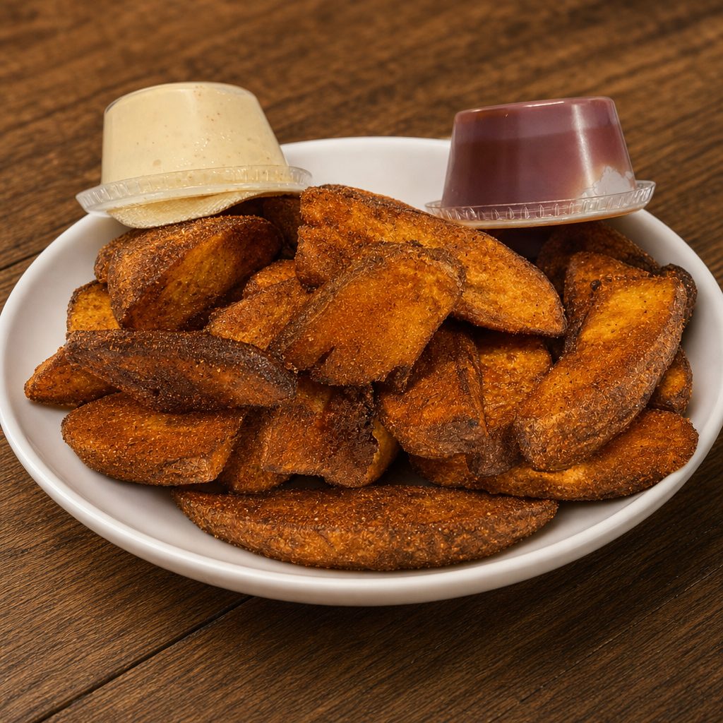 Side Fried Potato Wedges.