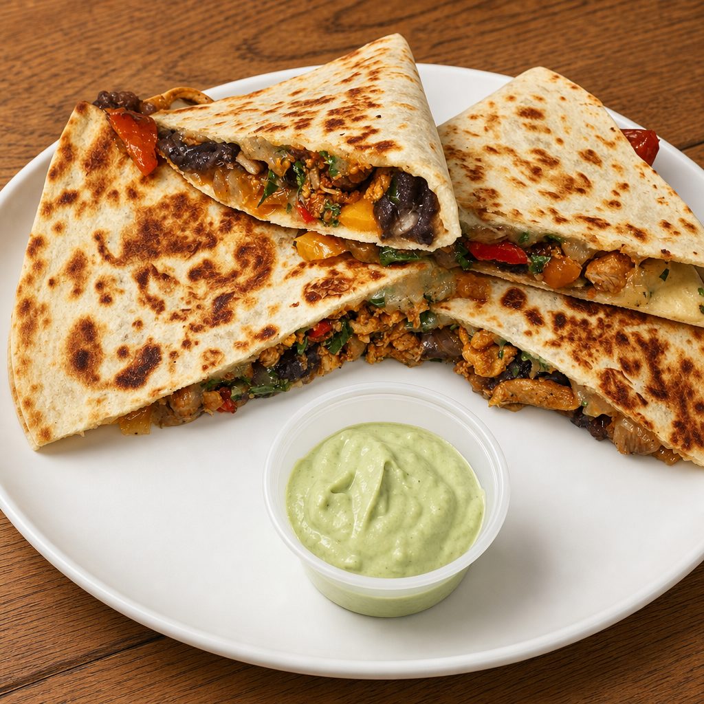 Mushroom Quesadilla.