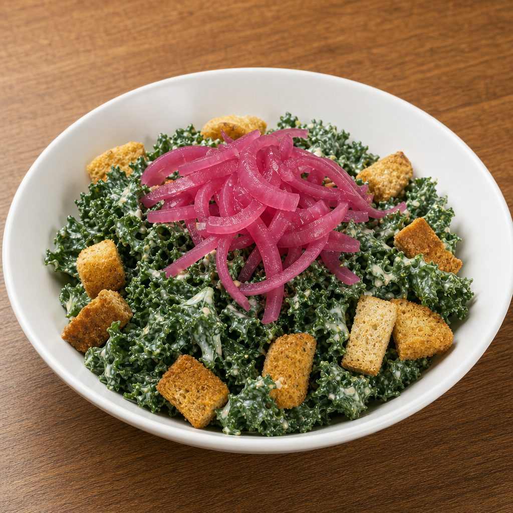Half Kale Caesar Salad.
