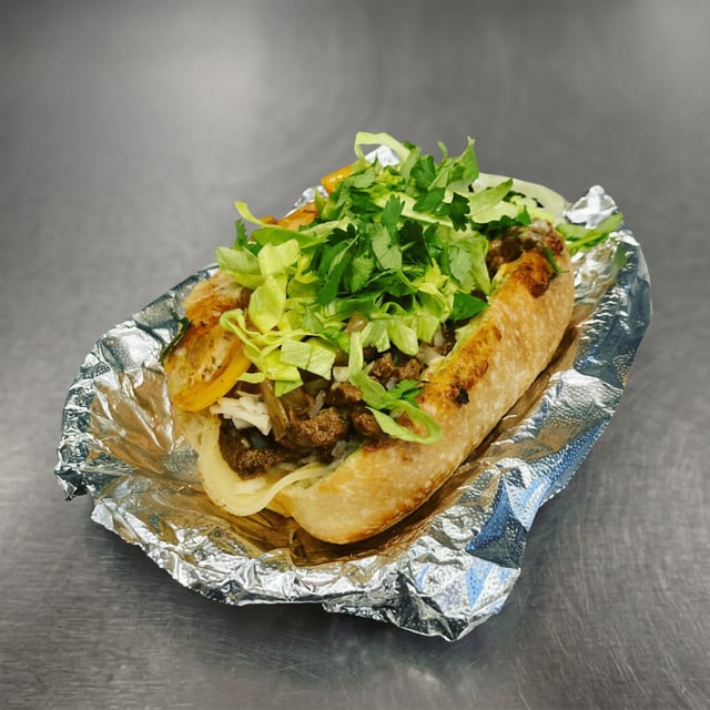 Beef Cheesesteak Sandwich.