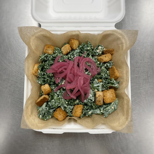 Half Kale Caesar Salad.